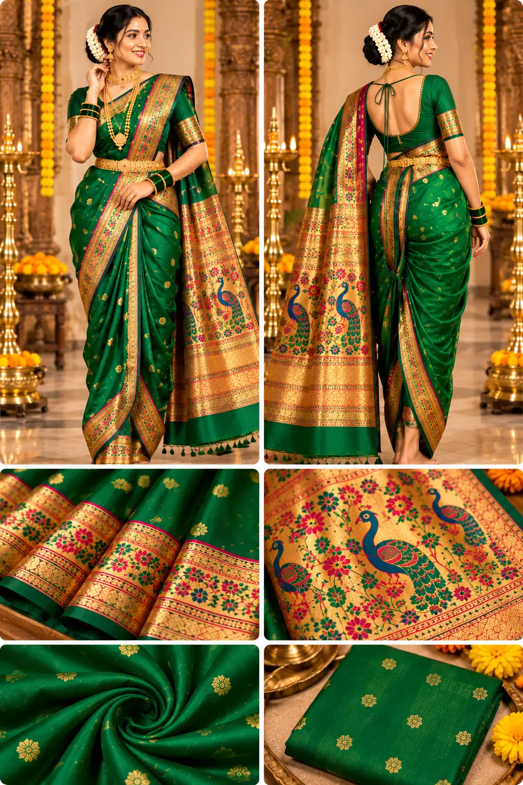 Emerald Silk Sari Bridal Gallery